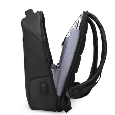 Open view of Mark Ryden Limit anti-theft usb charging backpack. 
