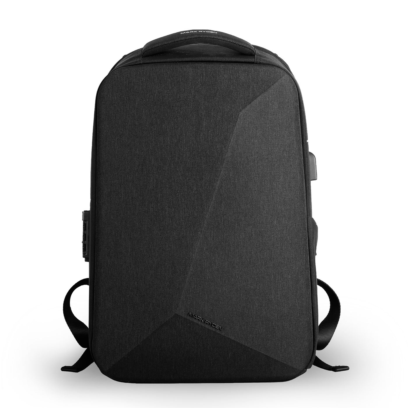 Mark Ryden Cache USB Charging backpack in black. 